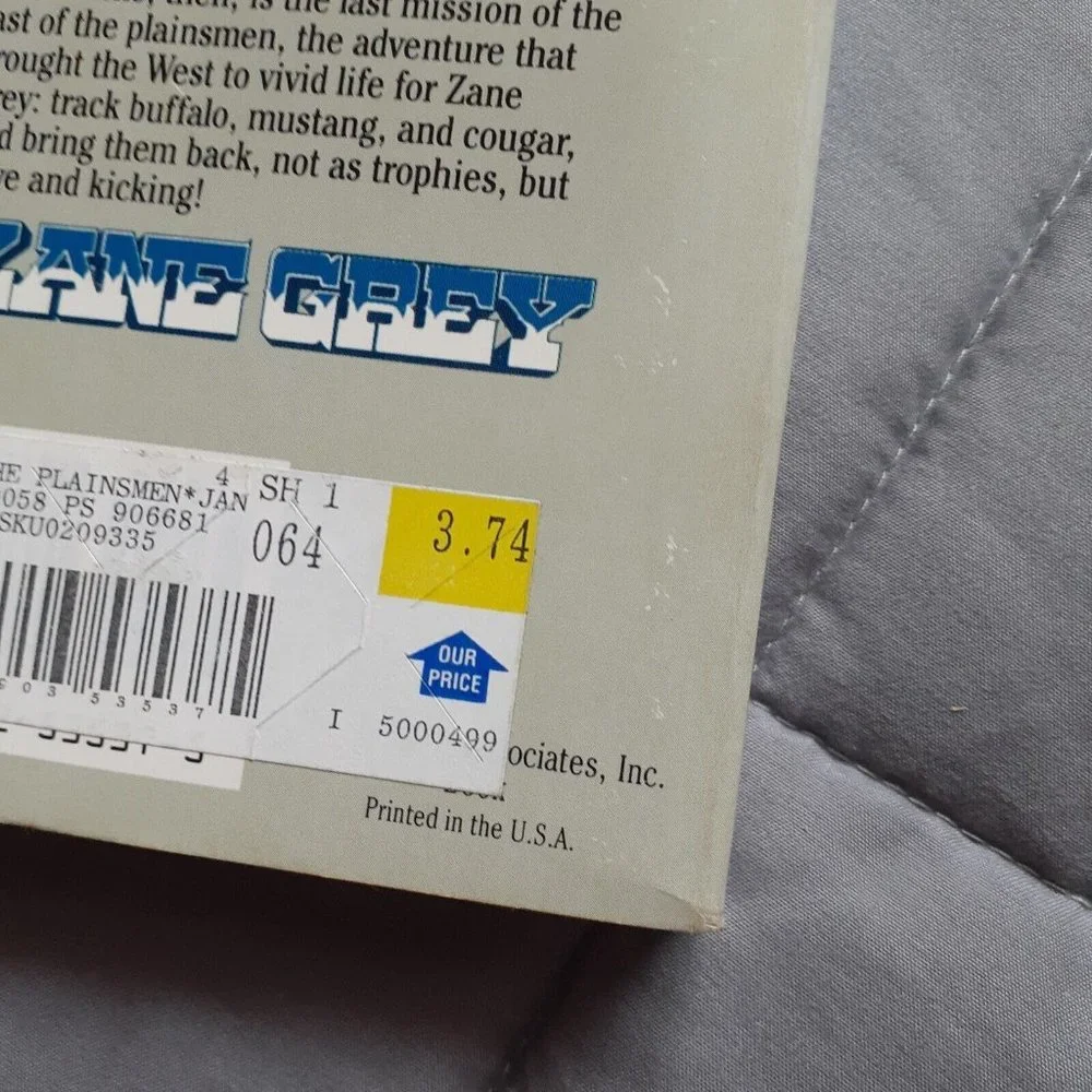 The Last Of The Plainsmen By Zane Grey Vintage 1994 Paperback Book - Picture 8 of 13